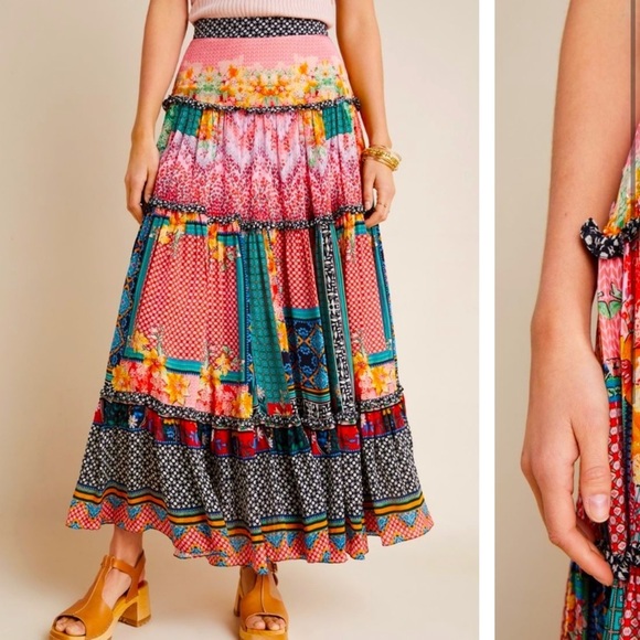ANTHROPOLOGIE NWT Bhanuni by Jyoti Celina Skirt  Size 2 - Picture 2 of 10